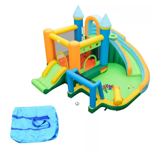 Parc Acvatic cu Tobogane Duble Inflatable
