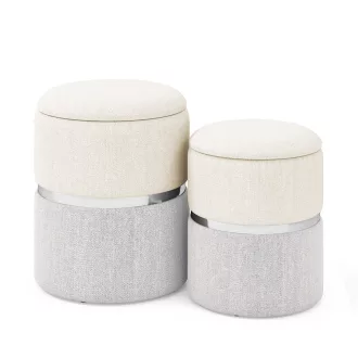Set de 2 Ottomanuri de Depozitare