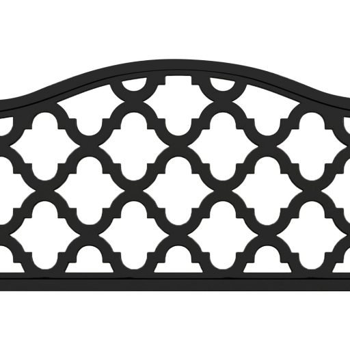 Bancă de grădină cu model de plasă decorativă