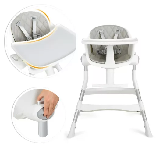 Scaun înalt pentru bebeluși cu înălțime ajustabilă