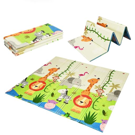 Saltea de joacă pliabilă, dublu față, în geantă