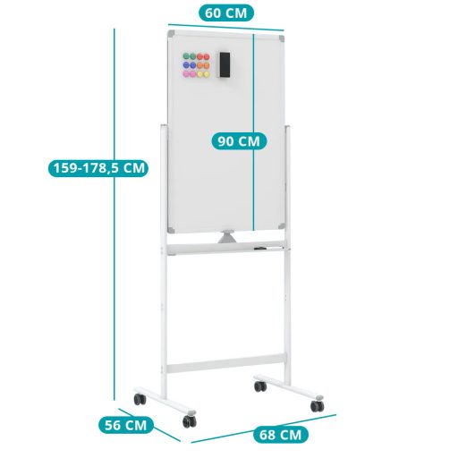 Tablă Flip Chart cu Accesorii, 60 x 90 cm