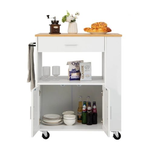 Carucior de Servire Mobil cu 3 Suporturi pentru Condimente