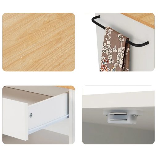 Carucior de Servire Mobil cu 3 Suporturi pentru Condimente