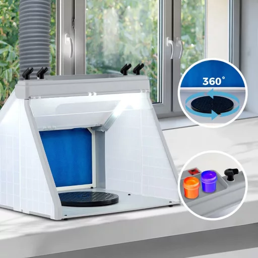 Cabina de Pictură Portabilă cu Extractor