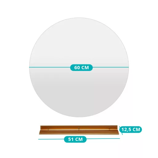 Oglindă LED pentru baie de 60 cm