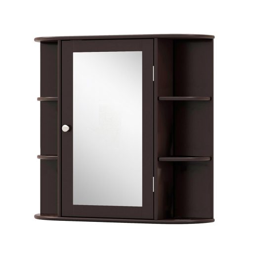 Dulap cu oglindă pentru baie, maro