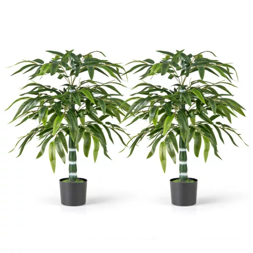 Plante artificiale din bambus de 1m, set de 2