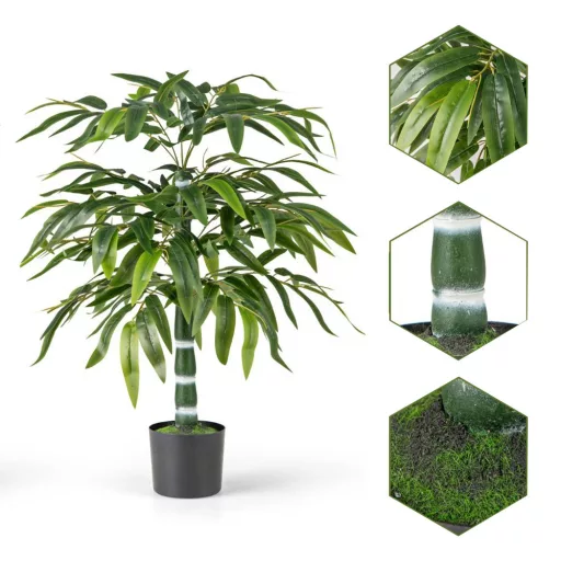 Plante artificiale din bambus de 1m, set de 2