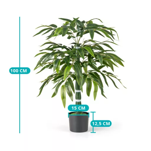 Plante artificiale din bambus de 1m, set de 2