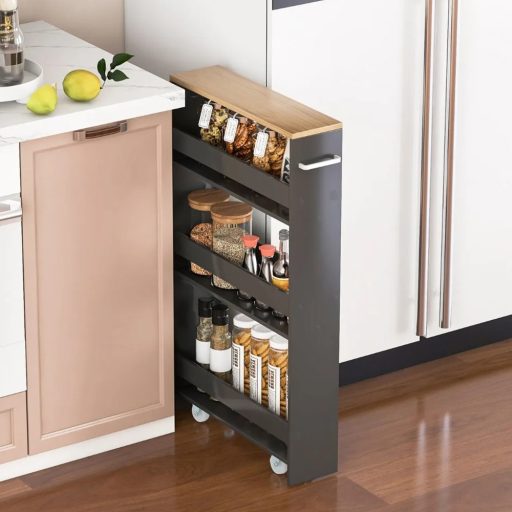 Unitate de depozitare cu 4 etaje și rafturi deschise, gri