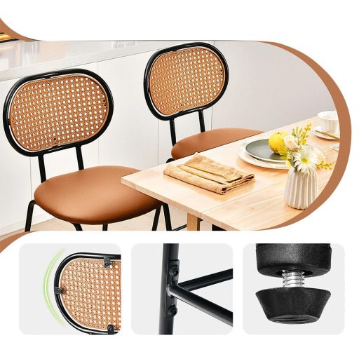 Set de 2 scaune bar maro