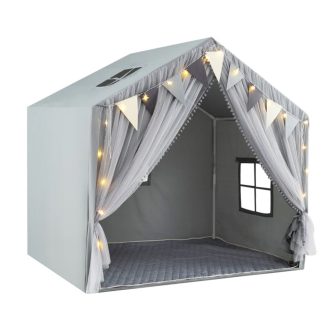 Cort de joacă cu lumini, gri
