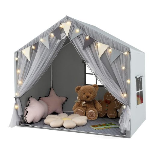 Cort de joacă cu lumini, gri