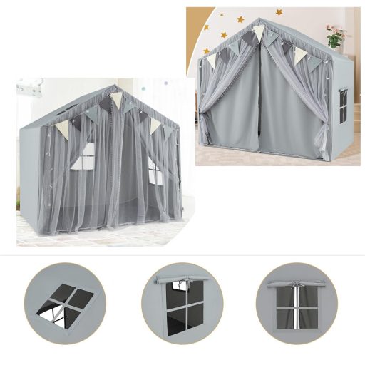 Cort de joacă cu lumini, gri