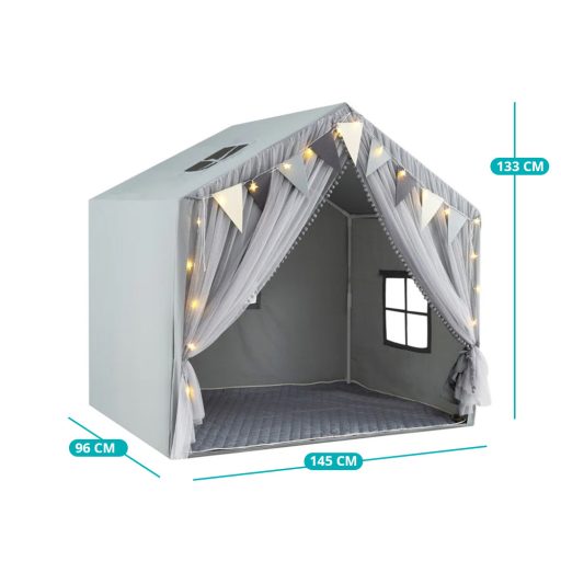 Cort de joacă cu lumini, gri