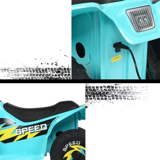 Quad pentru copii cu acumulator 6V, albastru