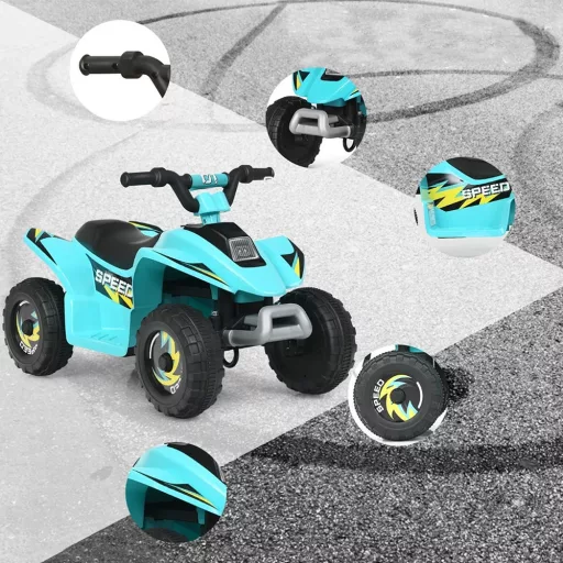 Quad pentru copii cu acumulator 6V, albastru