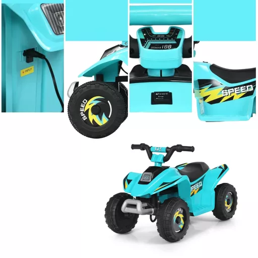 Quad pentru copii cu acumulator 6V, albastru