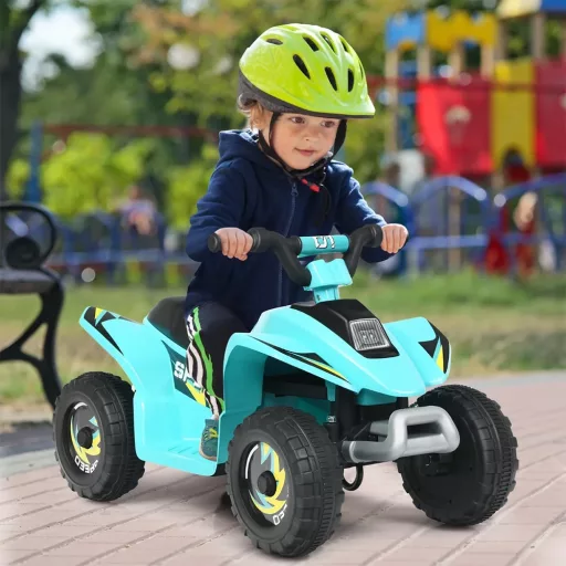 Quad pentru copii cu acumulator 6V, albastru