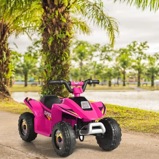 Quad electric pentru copii cu baterie, roz