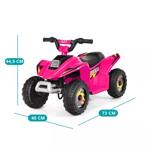 Quad electric pentru copii cu baterie, roz