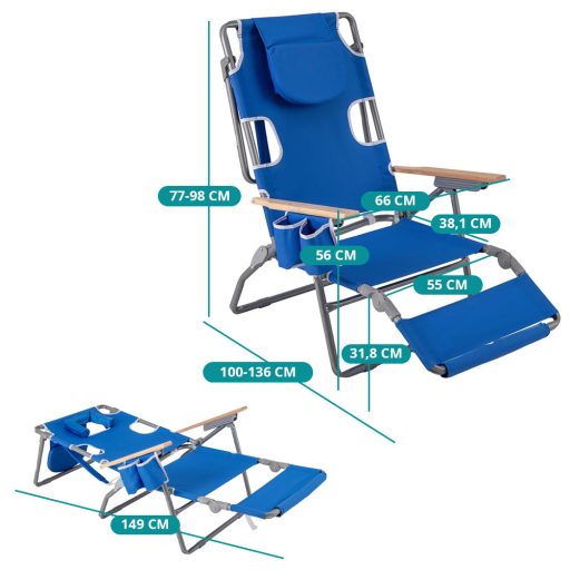 Scaun pliant 3 în 1 pentru plajă