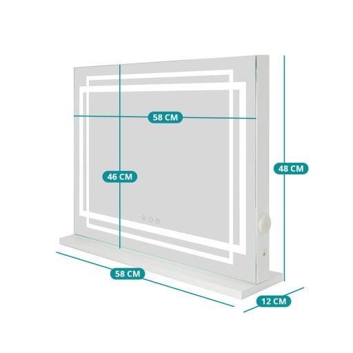 Oglindă de machiaj cu LED 58 x 12 x 48 cm