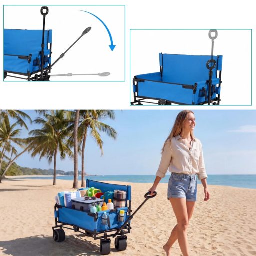 Cărucior de plajă pliabil 2în1 / bancă