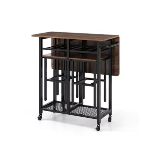 Set de masă pentru dining cu suport pentru vin, 3 piese