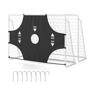 Poartă de fotbal cu plasă reglabilă