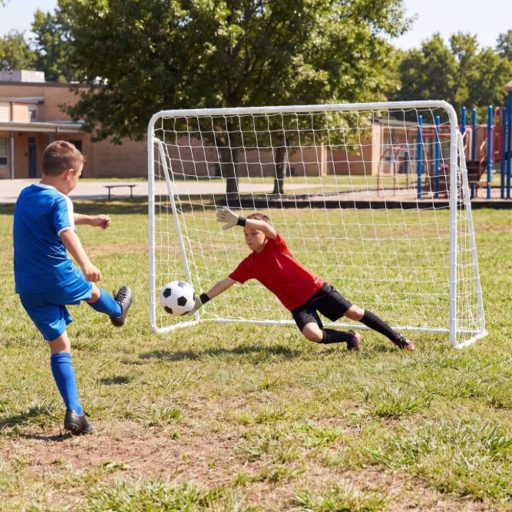 Poartă de fotbal cu plasă reglabilă