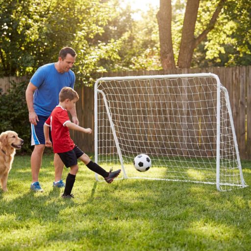 Poartă de fotbal cu plasă reglabilă