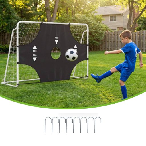 Poartă de fotbal cu plasă reglabilă