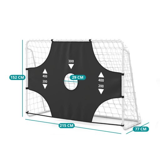 Poartă de fotbal cu plasă reglabilă