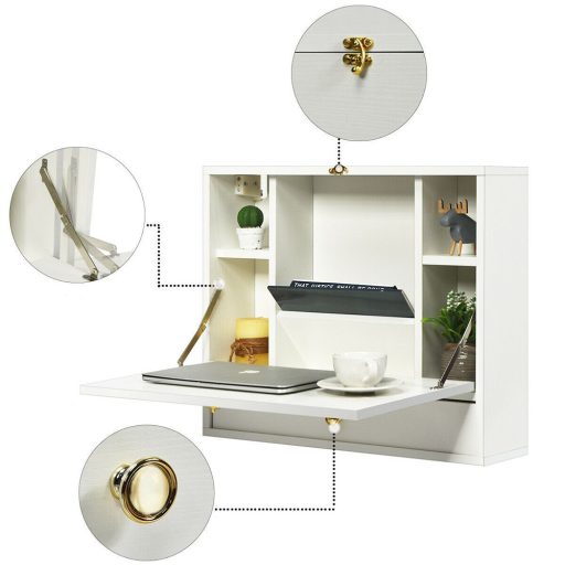 Masă pentru laptop pliabilă montată pe perete