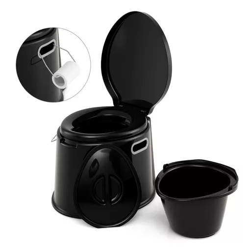 Toaletă Portabilă Neagră