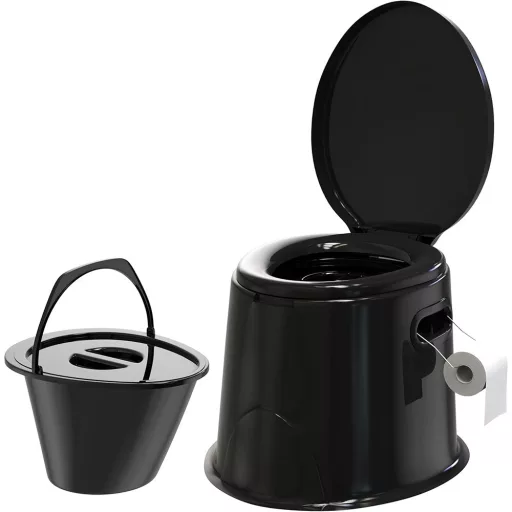Toaletă Portabilă Neagră