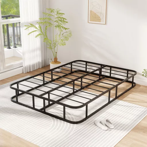 Cadru pat matrimonial din metal, 137x190 cm