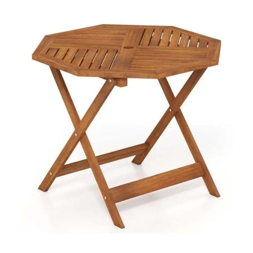 Măsuță mică din lemn cu formă octogonală