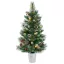 Brad artificial de Crăciun decorat cu 20 de lumini LED calde, 90cm