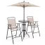 Set de bar exterior cu umbrelă, 4 piese