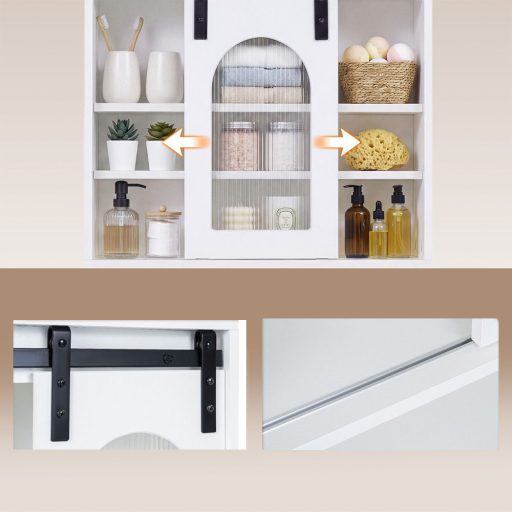 Dulap de baie cu suport pentru prosoape și raft deschis