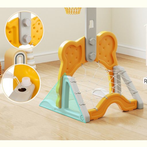 Coș de baschet ajustabil 4 în 1 cu ring toss, portocaliu