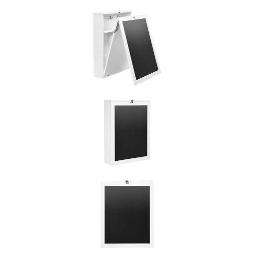 Masă pliabilă montată pe perete, albă