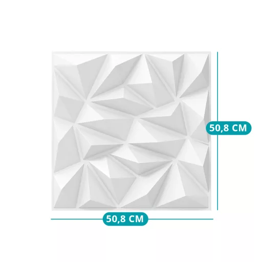 Set de 40 panouri 3D pentru perete cu modele în formă de diamant