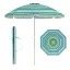 Umbrelă de plajă reglabilă 198 cm albastră