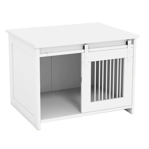 Cușcă modernă pentru câini de interior, albă