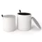 Set 2 pufuri cu spațiu de depozitare, crem