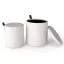 Set 2 pufuri cu spațiu de depozitare, crem